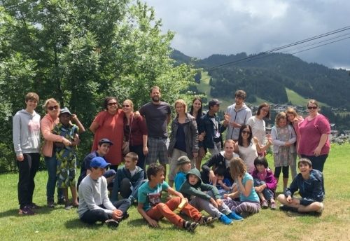 Les jeunes du centre OVA de Monnetier en camp dans la station des Gets en juillet 2018