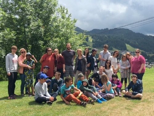 Les jeunes du centre OVA de Monnetier en camp dans la station des Gets en juillet 2018